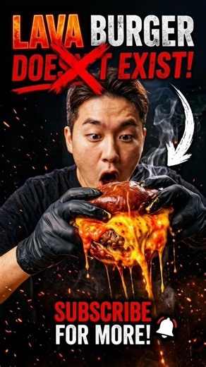 Satisfying? ASMR LAVA BURGER UNREAL FOOD MUKBANG #asmr #shorts #satisfyingvideo