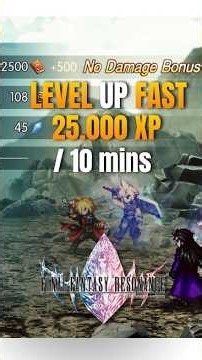 Final Fantasy Resonance - INSANE Early EXP Farm Guide (Level Up fast) #shorts