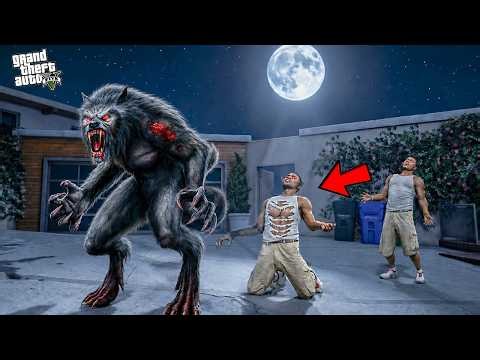 Franklin Turns Into A Werewolf On Full Moon in GTA5 !