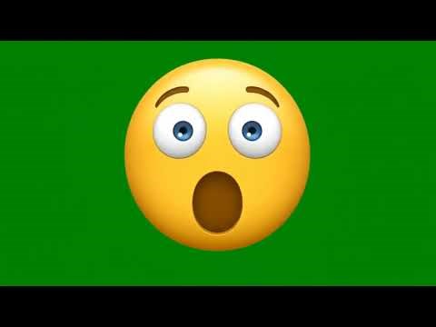 Latest Shocked Emoji Green Screen | Yellow Shock Emoji Green Screen