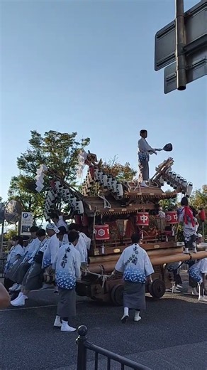 #やりまわし！だんじりの向きをかえる#芦屋 #中之町 #だんじり ！元気と活気に満ちた10/10芦屋だんじり祭りにて♪#japan #祭り #秋まつり