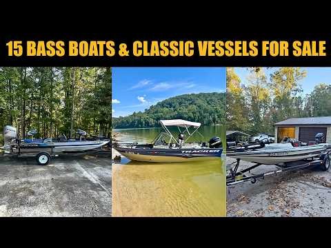 15 BASS BOATS & CLASSIC VESSELS FOR SALE! Cheap Bass Trackers, Triton & More!