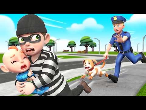 STOP🚨 The Thief Took the Baby | Police Chase Song | Rosoo Nursery Rhymes