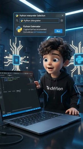 How to Set Up Python in VS Code 🐍💻 | Python for Beginners #Shorts #coding #techvion #vdcode #ai