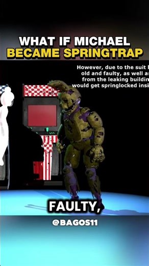 WHAT IF Michael became Springtrap🤔 #fnaf #fivenightsatfreddys #whatif