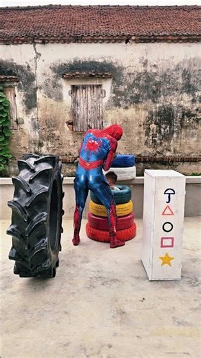 The magic box and Spider-Man's magic tricks 🎁👻☠️ #spiderman #shorts