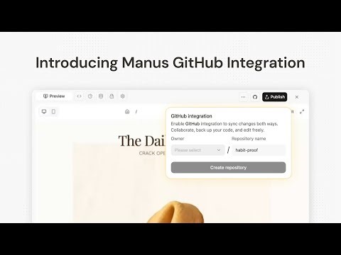 Manus GitHub Integration Tutorial: Set Up Two-Way Sync in Minutes