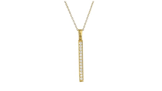 .20 ct. t.w. Lab-Grown Diamond Linear Pendant Necklace in 18kt Gold Over Sterling