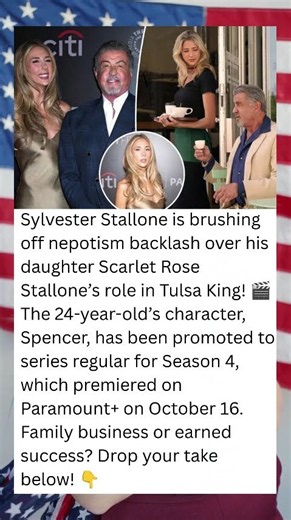 Stallone FIRES BACK at Nepotism Critics Over Daughter Scarlet’s Tulsa King Role!