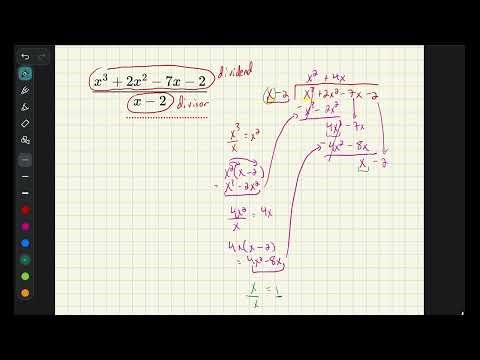 Polynomial, long division example ￼