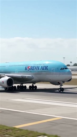 ✈️ Massive Airbus A380 Landing on Runway