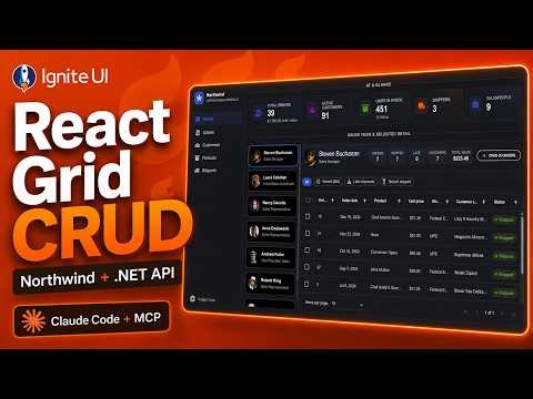 React Data Grid CRUD Tutorial with Ignite UI for React and .NET API