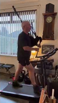 More Bagpipes Treadmill Training!