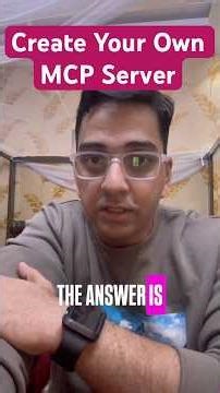 Create Your Own MCP Server Explanation in 60 Seconds ⚡️