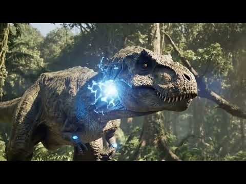 T Rex, velociraptors vs Invisible Alien Predator | 3100 AD