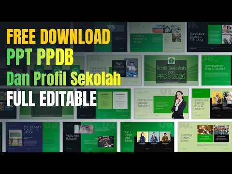 Free Download Template PPT PPDB dan Peofil Sekolah Gratis Full Editable