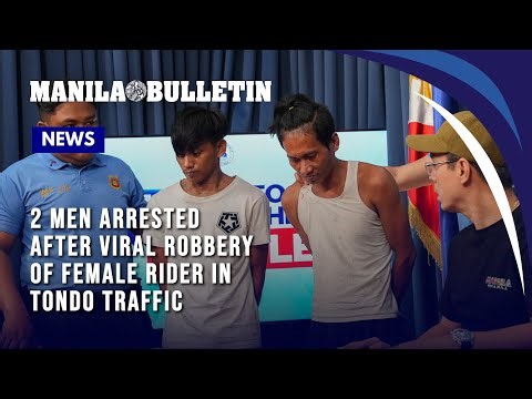 2 men arrested after viral robbery of female rider in Tondo traffic