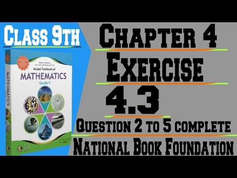 Class 9 Math |chapter 4 | exercise 4.3 | 9 math | exercise 4.3 | Question 2-5 complete| easy trick