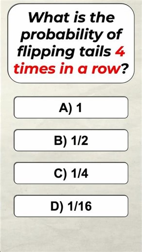 Coin Flip Probability 🪙 Can You Get 4 In A Row? | Think Math