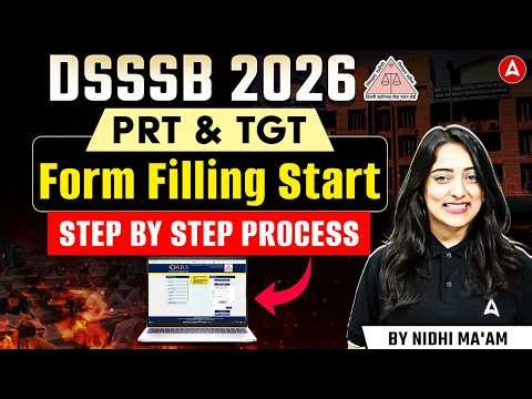 DSSSB TGT PRT Form Fill Process 2026 | DSSSB Form Fill Process 2026 Step By Step |DSSSB Vacancy 2026