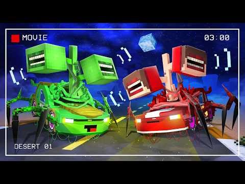 JJ and Mikey Become SIREN HEAD Cars - Maizen Minecraft Animation