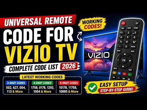 Universal Remote Code for Vizio TV Complete Code List 2026