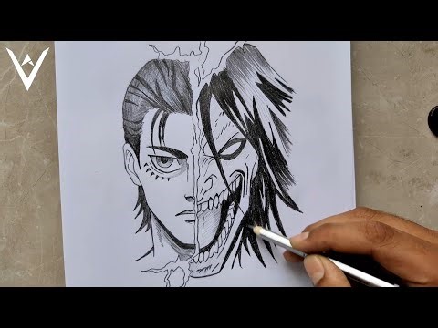 How to Draw Eren Yeager Step by Step ✏️ | Attack on Titan Anime Drawing Tutorial | Anime Art Drawing