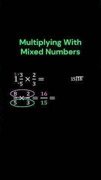 Multiplying Fractions and Mixed Numbers | Ziva Math #fractions #mixednumbers #mixedfraction #maths