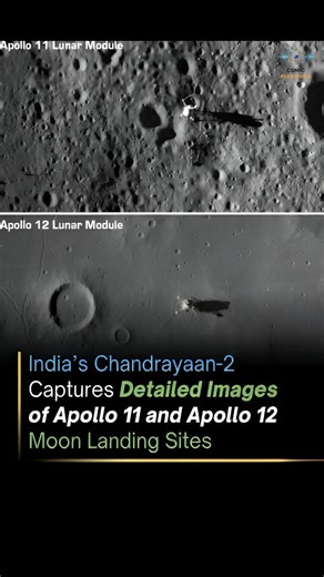 Cosmin Evrything on Instagram: "NASA’s Apollo Landing Sites Spotted From Orbit — India’s Chandrayaan-2 Reveals Stunning Details India’s Chandrayaan-2 orbiter has captured remarkably detailed images of NASA’s historic Apollo 11 and Apollo 12 lunar landing sites. These high-resolution visuals clearly show the lunar modules resting on the Moon’s surface, offering powerful confirmation of humanity’s greatest space achievements. Decades after the Apollo missions, modern space technology continues to
