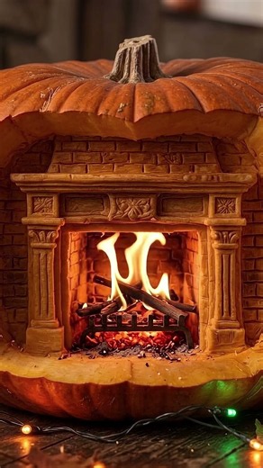 Halloween Pumpkin Fireplace #livewallpaper #halloween #4kscreensaver