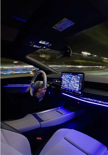 When night drives feel like traveling through time. 🌃 @maltedrivescars for #VWcollective #Volkswagen #ID7GTX #ID7 ___ ID.7 GTX - Combined power consumption 18.4-16.2 kWh/100 km; combined CO₂ emissions 0 g/km; CO₂ class: A.