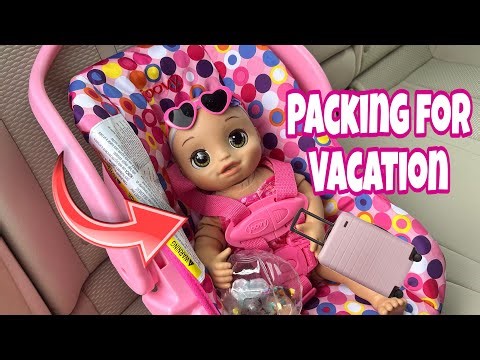 BABY ALIVE dolls outing packing diaper bag for Vacation 💦