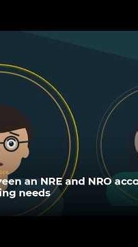 Choosing between an NRE and NRO account for common banking needs | vedamoney.com #Shorts