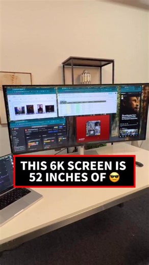 Get ready for a 6K monitor so ultra, so wide, your desk can’t handle it. This is the Dell UltraSharp 52 Thunderbolt Hub Monitor — an expansive, sloping productivity screen that spans 52 inches and offers up bright, sharp color at a crystalline 6K resolution. We were lucky enough to test this monster before Dell’s announcement at CES this week. Our take? It’s an excellent accessory for work-focused PC setups and for battlestation nerds. It will also set you back $3,000 🤭 Like what you’re reading