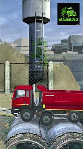 TRUCK ON A TRUCK! Extreme Bridge Crossing Over Raging River! 🚛🌊🔥 #fypシ #mudrunner