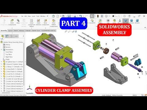Cylinder Clamp Assembly in SolidWorks-Part 4 (Sub-Assembly and Main Assembly)