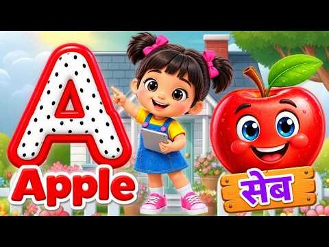 A for Apple 🍎 B for Banana 🍌 | ABC Alphabet Learning for Kids | English Learning Video