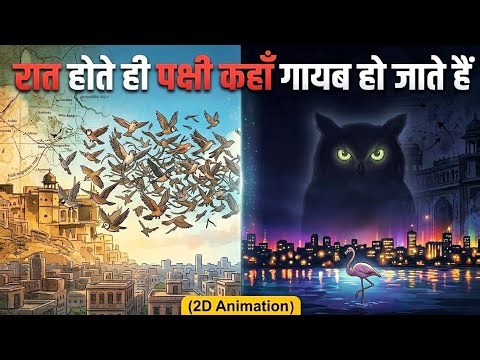 Raat hote hi birds kahan gayab ho jaate hain 😱 Hidden night life Exposed 🤔 #2Danimation #documentary