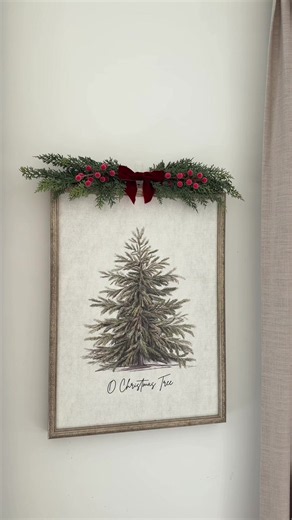 DIY Christmas swag 🎄 I linked everything I used at the link in my bio 🙌😍 #christmasdecor