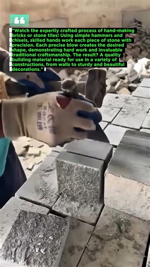 This is the process of making bricks manually.