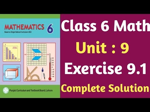 Class 6 Math Unit 9 Symmetry Exercise 9.1 Full Solution | Punjab Textbook Math Class 6