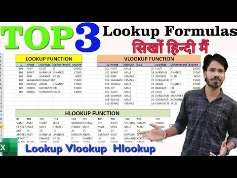 Excel Lookup Formulas Complete Guide | LOOKUP, VLOOKUP, HLOOKUP Hindi Mein Step by Step 