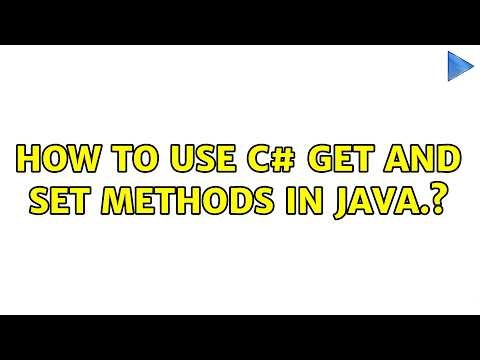 How to use c# get and set methods in Java.?