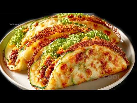 Better Than Pizza! 2-Ingredient ZUCCHINI TACOS – No Flour, No Dough, 2 Fillings