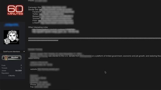 Cybersecurity expert Ron Zayas guides 60 Minutes through the dark web, an online haven for anonymous threat actors looking to cause real-world harm. He warns that these messages are seen by millions, and it only takes one person to act. https://cbsn.ws/4uaRosP | 60 Minutes
