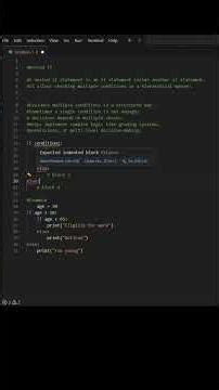 Python Nested If Explained in 60 Seconds | Multi-Level Decisions Made Easy!#coding#hitcodear#python