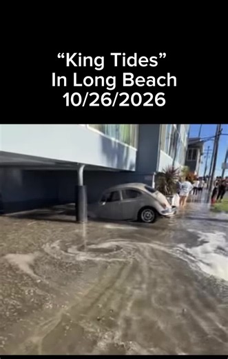 Long Beach flooding today: tide surge and street flooding