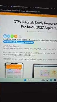 JAMB 2027 Study Resources. Syllabus, JAMB Novel, Recommended Textbooks #jamb #jamb2027 #dtwtutorials