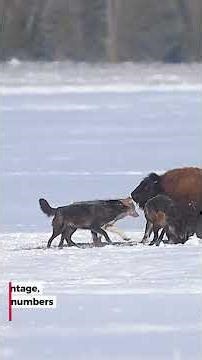 Yellowstone Wolf Pack Brings Down Bison