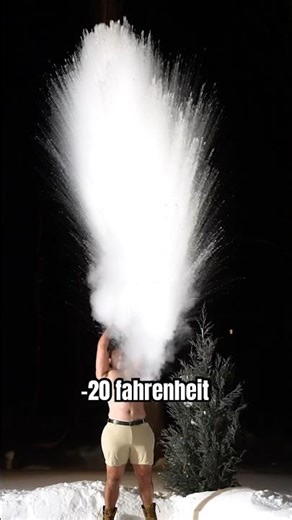 Its SO cold boiling water turned to ice